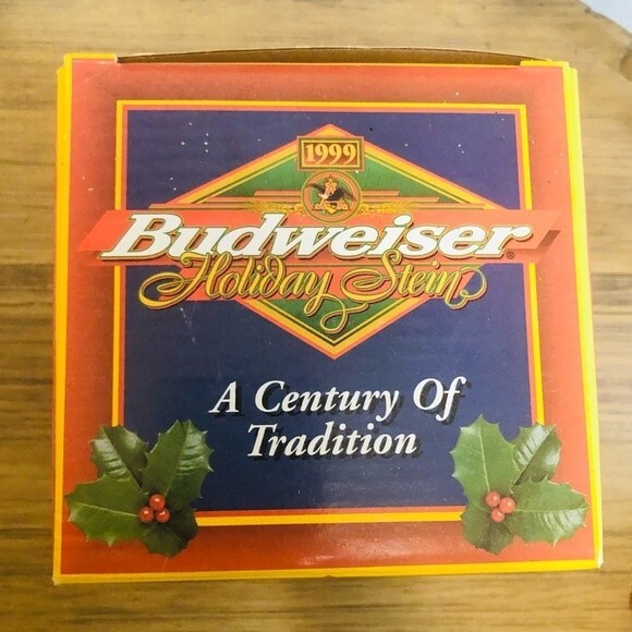 Vintage '99 Budweiser 20th Anniversary Holiday Beer Stein A Century of Tradition - Picture 6 of 12